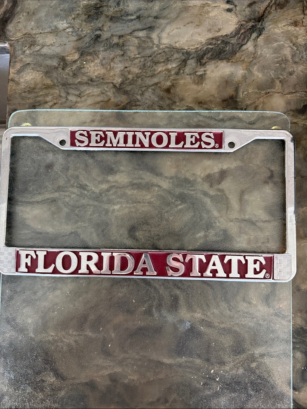 FSU - Florida State Seminoles License Plate Frame - Garnet & Gold
